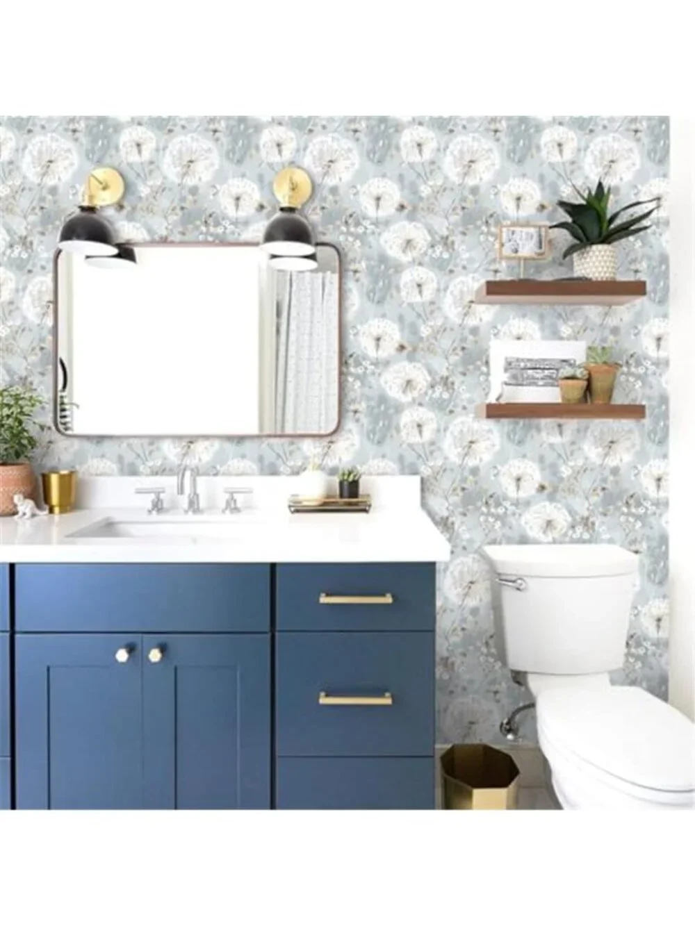 Floral Peel and Stick Wallpaper Dandelion Removable Self Adhesive Contact Paper